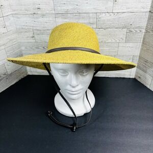 Orvis hat summer‎ sun tan straw neck toggle 4" brim hiking beach summer  NWOT